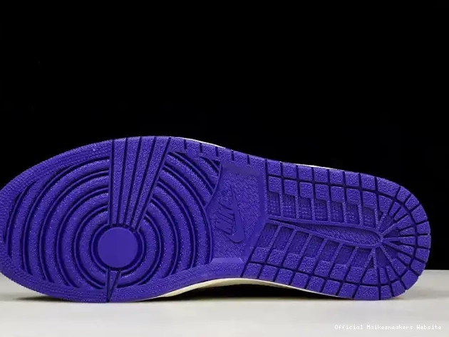 Official Maikesneakers 1 Purple 555088-501 Air Jordan Court 0403